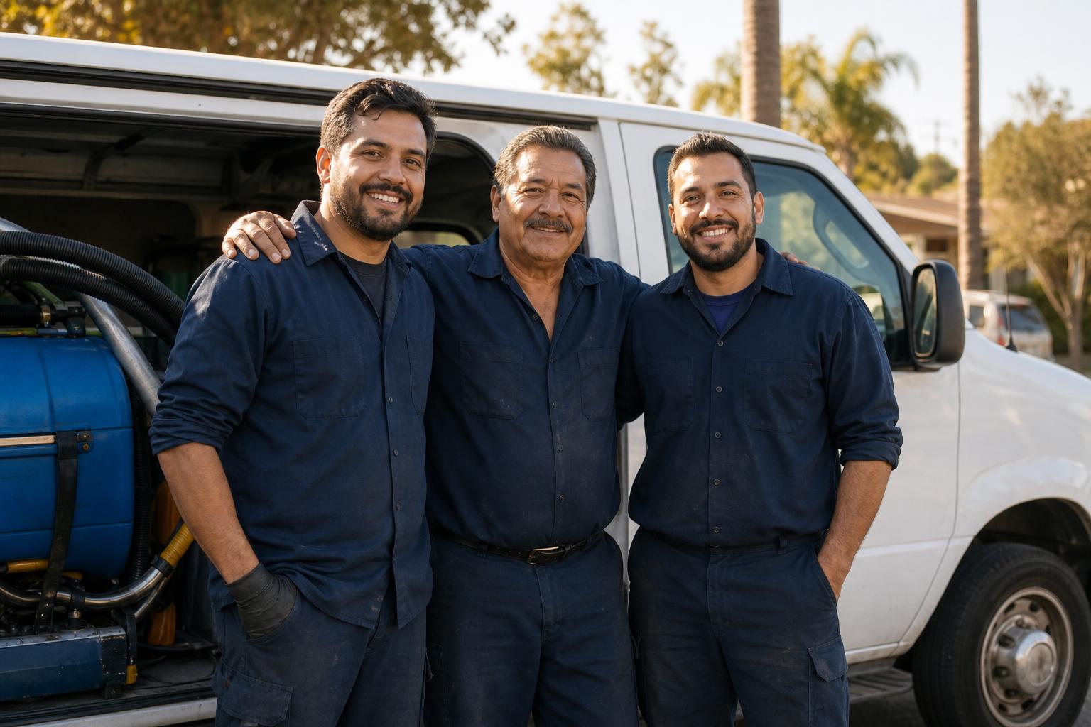 The Magnus family, three generations of LA air duct cleaning technicians